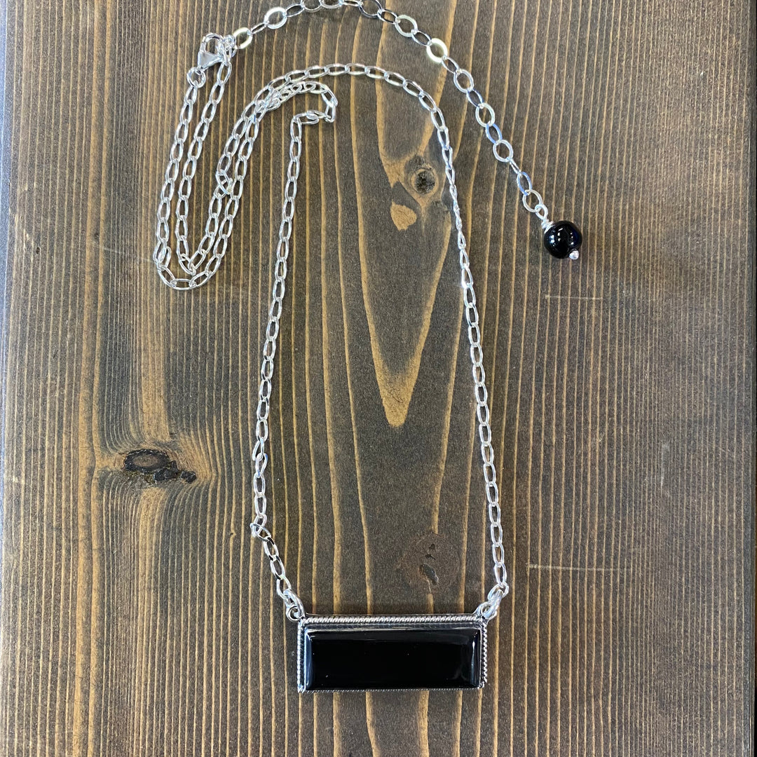 Onyx Bar Slab Necklace