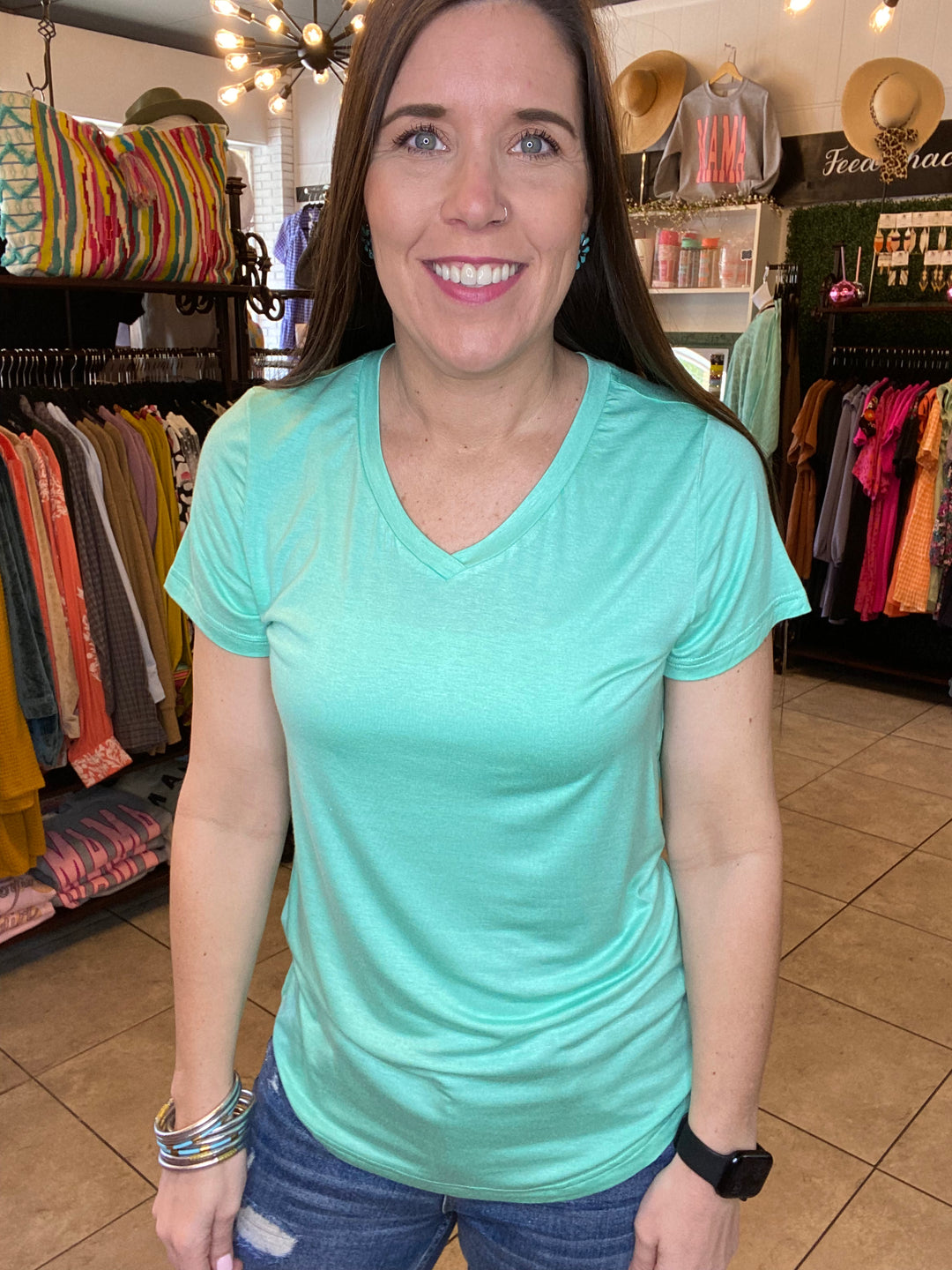 Jess Basic Tee in Spearmint