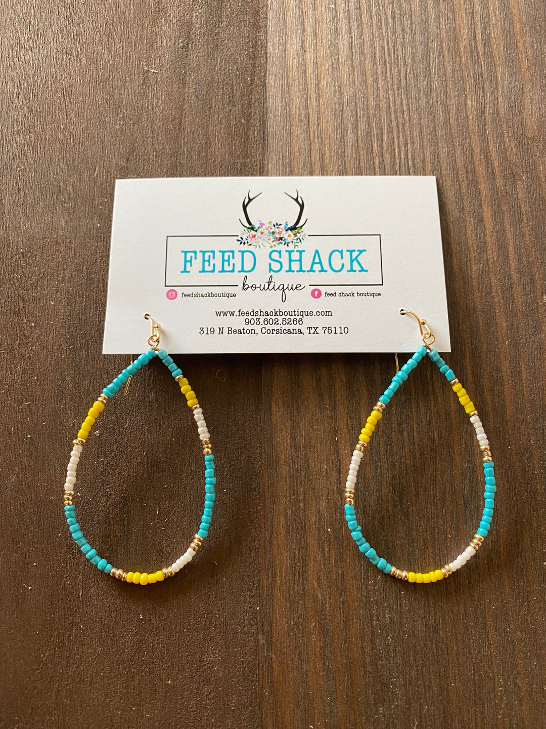 Beaded Teardrop Earrings