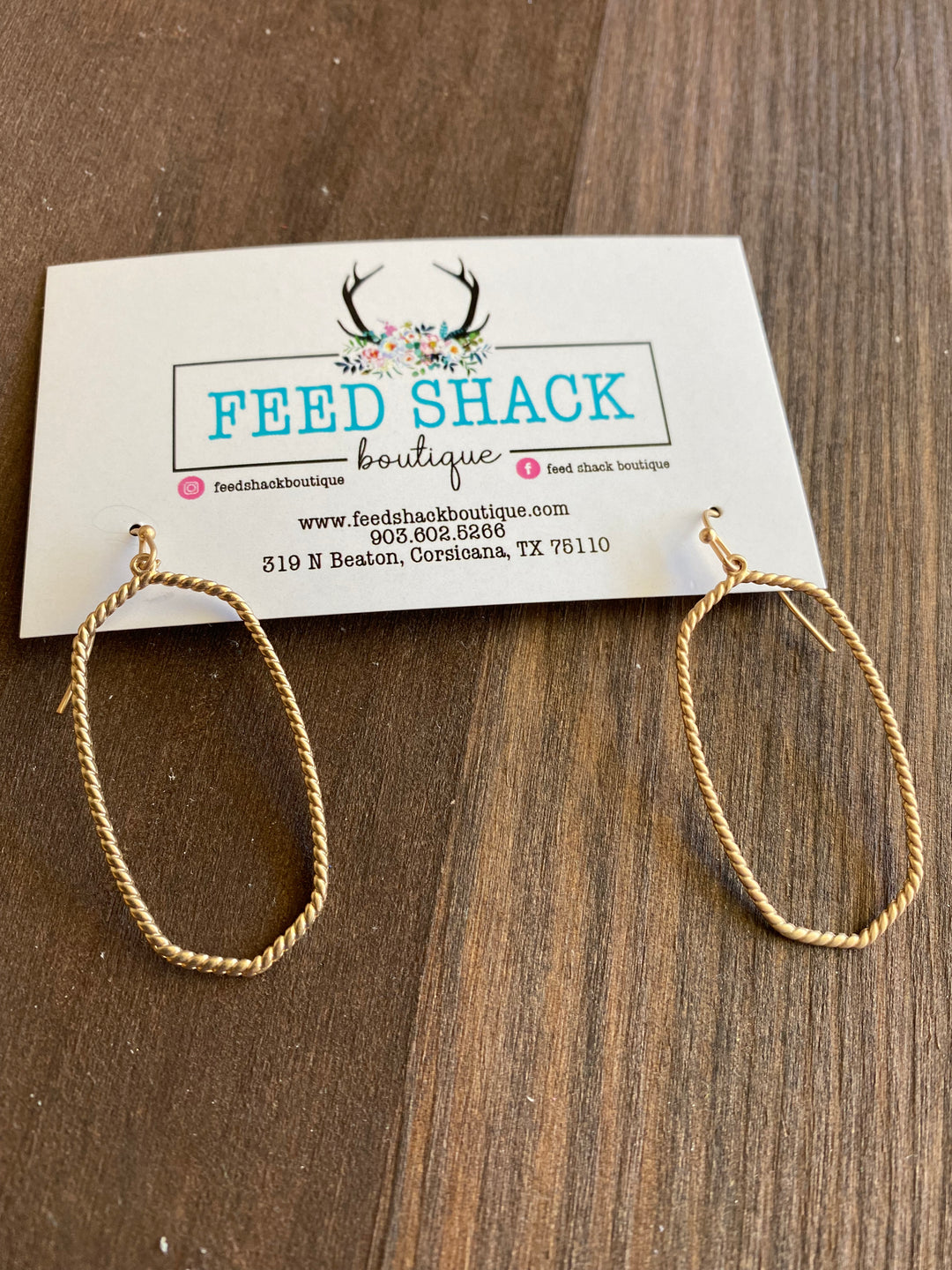 Twisted Hexagon Earrings