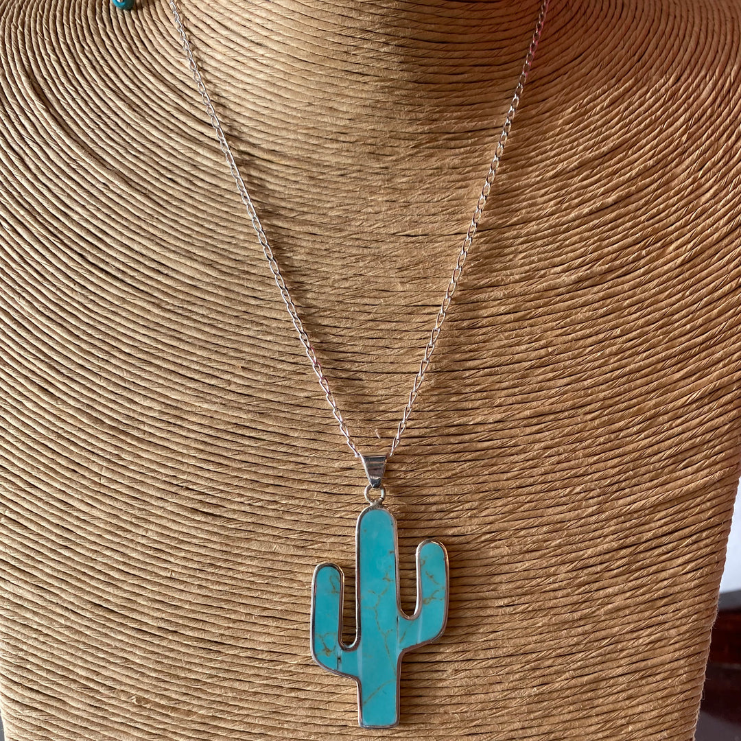 Turquoise Cactus Necklace