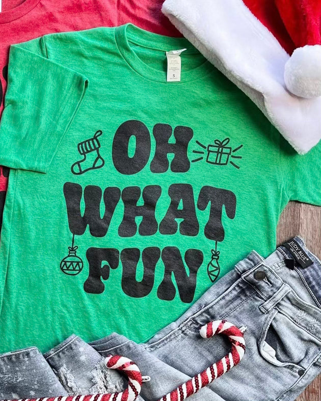 Oh What Fun Green Tee