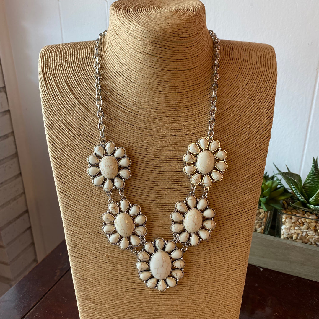 White Stone Necklace