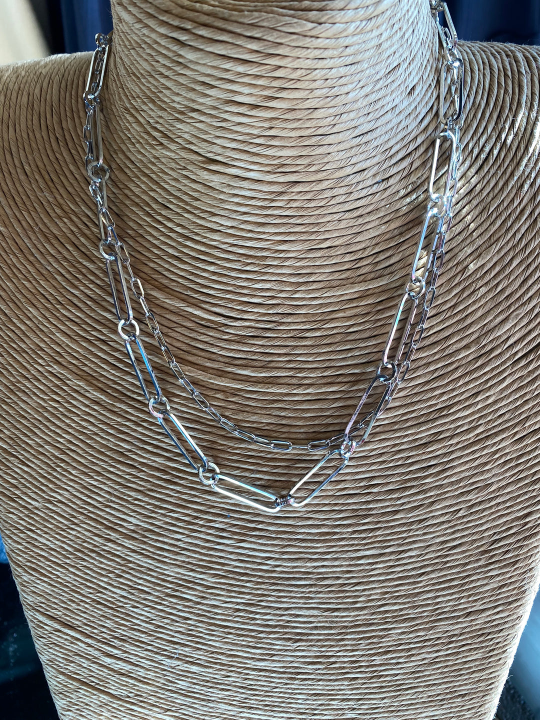 Paperclip Necklace in Silver